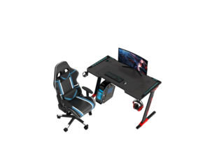 Factory Wholesale LED Gaming <b>Desk</b> Computer Table with Cup Holder <b>Ergonomic</b> Design - Product Image 6