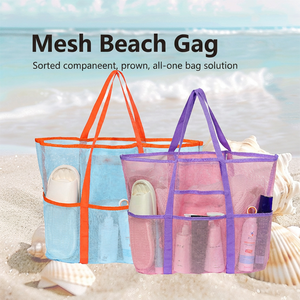 Mesh Storage <b>Bag</b> Large Size 4-6 Compartments Portable Travel Toiletry Organizer Beach Swimwear <b>Bag</b> Spring 2025 - Product Image 4