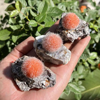 Vente en gros de boules de zéolite orange bohème de haute qualité, sphères de quartz polies, tendance mode, cadeau souvenir unique, décoration