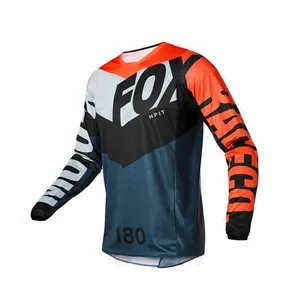 2022 Men's Summer Long-sleeved Downhill Mountain Bike Cycling Jersey Breathable Cycling Jersey Mountain Sweatshirt