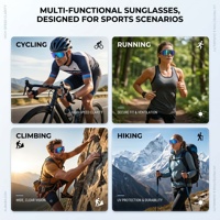 Fabricante OEM de Gafas de Sol Deportivas de Montaña y Ciclismo, Semi-Montura, PC de Alta Definición, Polarizadas, Espejo, UV400