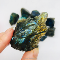 Piedras Naturales en Bruto al por Mayor, Cristal de Labradorita sin Pulir, Piedra de Labradorita Semipulida para Decoración