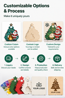 Boîte cadeau de Noël en forme d'arbre vert, en carton durable avec fenêtre transparente, couleurs et motifs personnalisés pour friandises de Noël, boîte cadeau arbre