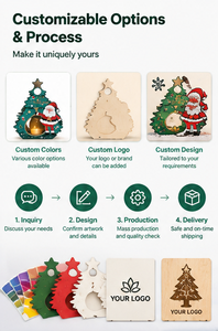 Caja de Regalo Navideña en Forma de Árbol Verde, Cartón Resistente, Ventana Transparente, Colores y Diseños Personalizados para Regalos de Navidad - Product Image 6
