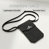 Gebwolf Tas Selempang Pria Dompet Leher Travel, Kantong Organizer Tempat Paspor, Dompet Perjalanan Paspor Ringan