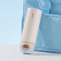 Bouteille d'eau en acier inoxydable à double paroi PINKAH personnalisée de 490 ml, sans BPA, anti-fuite, avec couvercle 2-en-1 et sangle de transport