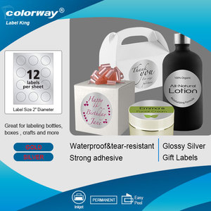 Colorway Factory - Vinilo Adhesivo Plateado Sedoso A4 para Impresión de Inyección de Tinta, Película Adhesiva Impermeable para Impresoras Láser e Inyección de Tinta - Product Image 1