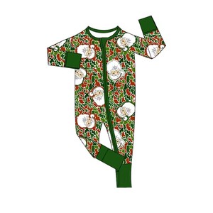 Pijama de una pieza para recién nacido con estampado de Papá Noel y renos, camuflaje, con cremallera. - Product Image 4