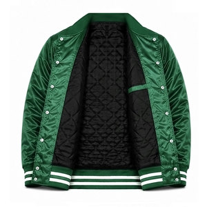 Chaqueta de satén brillante personalizada al por mayor para hombre, ropa de calle personalizada, diseño informal, chaqueta de satén de invierno para hombre - Product Image 5