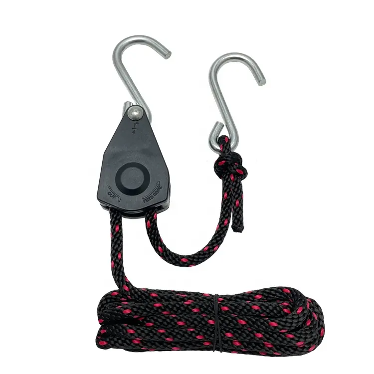 150 фунтов, 1/4 пластиковый трос с зубчатой передачей, стяжка, буксировочный трос для лодки с крюком