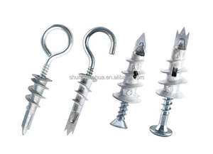 Ancres auto-perceuses pour cloisons sèches en alliage de zinc 5/<span class=keywords><strong>16</strong></span> avec vis, ancre pour montants de cloisons sèches - Product Image 2