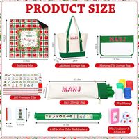 Set di Mahjong Americano Rosso Natalizio da 160 Pezzi, Vendita all'Ingrosso di Set di Mahjong Verde per Regali, Miglior Prezzo Geling