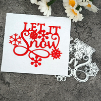 AAGU New Metal Cutting Dies mold Scrapbooking Craft Cutting Die Let It Snow Snowflake Christmas Craft Paper Cutting Dies