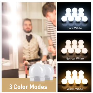 Bombilla LED G45 USB de 1W/PCS*10PCS, 3000K-7000K, Regulable, <span class=keywords><strong>con</strong></span> Adhesivo de Espuma de Doble Cara, Giratoria, Moderna, para Espejo de Baño y Maquillaje - Product Image 2
