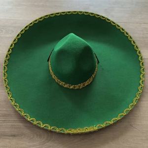 Chapeau Fedora à large bord en feutre réglable pour tenue décontractée, Cinco de Mayo, fête costumée ou carnaval - Product Image 5