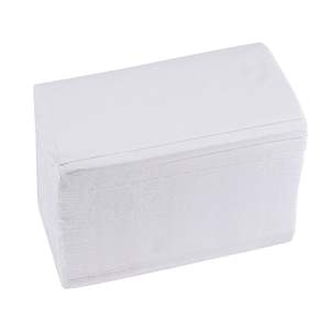 Serviettes de table pliées en 8 Boardwalk, 2 plis, 15 x 17, blanches imprimées, en papier coloré, 300 par paquet, 10 paquets par carton - Product Image 1