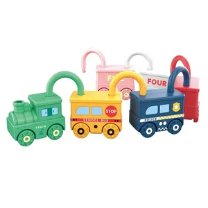 2023, Детский развивающий поезд, разблокировка, пара ключей, разблокировка, Полицейская машина, мини-Мультяшные игрушки