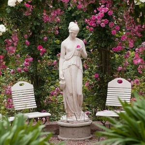 Statue de femme grecque en pierre naturelle sculptée à <span class=keywords><strong>la</strong></span> main, décoration de jardin extérieur BLVE, sculpture de <span class=keywords><strong>dame</strong></span> en marbre - Product Image 6