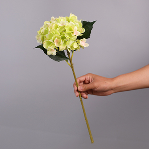 Hortensia en soie véritable bon marché longue tige éternelle 11 couleurs fleur d'hortensia artificielle pour décoration de mariage et de maison - Product Image 6