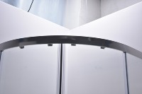 Design populaire avec porte de douche coulissante double en alliage d'aluminium en forme d'arc