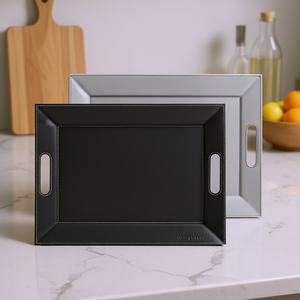 ถาดอเนกประสงค์แบบพลิกกลับได้ รุ่นดูโอ สีดำและสีเทา พร้อมหูจับสำหรับเสิร์ฟและจัดเก็บ - Product Image 3