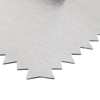Espátula dentada profesional para enlucido y gruñido, de acero inoxidable con mango de madera