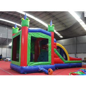 Ticari Parti Kiralama Su Şişme Oyun Alanı Zıplama Şatosu Kombosu <span class=keywords><strong>3</strong></span>'ü 1 Arada Şişme Kale Kaydıraklı ve Havuzlu Zıplama Evi - Product Image 4