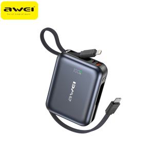 Banque d'alimentation portable Awei Mini en aluminium avec protection de circuit, <span class=keywords><strong>45</strong></span> watts, 10000 mAh, station de charge avec logo - Product Image 1
