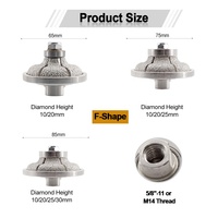 Roues de profilage diamantées à brasage sous vide de type B/V/F/E pour le meulage et le polissage des bords de diamant, pour le granit, le marbre et le quartz