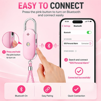 Alarme personnelle porte-clés 130 dB, sirène forte, alarme d'urgence SOS avec déclencheur par numérotation téléphonique, dispositif de sécurité portable pour femmes et enfants