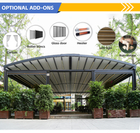 Auvent pergola de restaurant robuste pour extérieur, grand abri commercial pour événements de mariage avec fixe pour événements de jardin en plein air, blanc