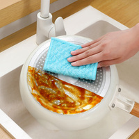Chiffons de nettoyage multi-usages en microfibre double face avec mailles métalliques, non abrasifs, pour la vaisselle