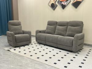 Customize modern 3 seat recliner sofa electric relaxing lounge chair hotel furniture settee sofa set - Product Image 4