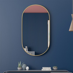 <span class=keywords><strong>Miroir</strong></span> de salle de bain mural ovale en métal <span class=keywords><strong>noir</strong></span>, fabrication OEM ODM, vente en gros - Product Image 3