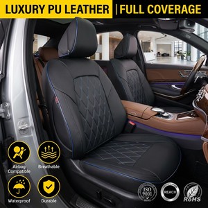 Coprisedili Auto EKR di Lusso in Pelle PU, Trapuntatura a Diamante, Universali per Tutte le Stagioni, Compatibili con Airbag, Vendita all'Ingrosso - Product Image 2