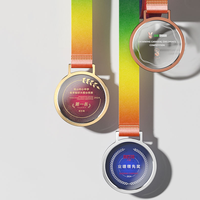 Médaille sportive en cristal MVP ronde personnalisée en gros à bas prix, médailles commémoratives, médaille en verre cristal gravée au laser pour le sport
