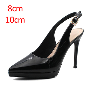 Women's Premium Patent Leather Pumps Pointed Toe Comfortable Office Commuter Style <b>Slip</b>-On Shoes Durable - Product Image 3