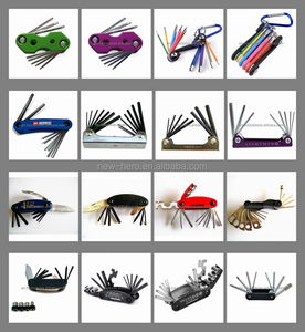 Jeu de clés Allen pliantes colorées, emballage de 24 à 27 têtes, 3 pièces dans une carte suspendue SAE, jeu de clés hexagonales pliables Torx métriques - Product Image 3
