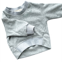 Nouvel arrivage : Ensemble pull et pantalon unisexe pour bébé, en coton peigné uni, idéal pour l'hiver