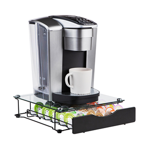 New product wholesale 36pcs Tempered glass Keurig K cup coffee capsule pod storage holder drawer
