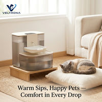 Fontaine à eau intelligente pour animaux de compagnie 3L grande capacité, chauffage sans fil à température constante, séparation eau propre/sale, auto-nettoyage pour chats et chiens