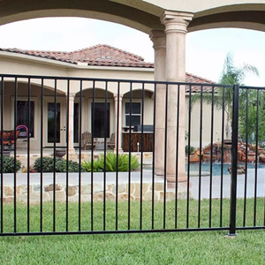 Màu đen tráng với ống mạ kẽm trang trí sân dân cư hồ bơi Monroe sắt Hàn hàng rào tấm - Product Image 2