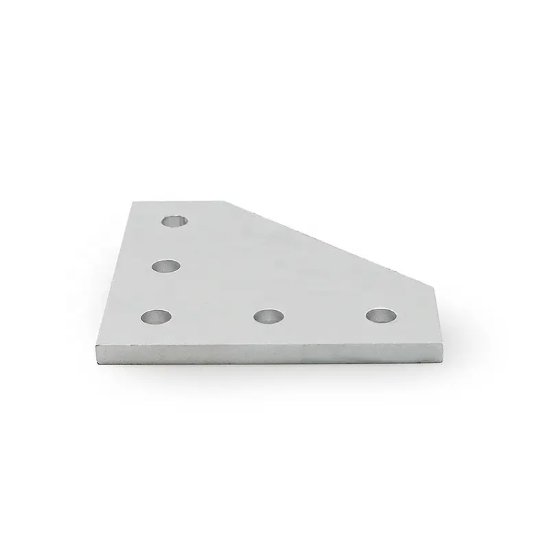 Plaque de joint à 5 trous de 90 degrés, profil en aluminium, 20 30 40 45