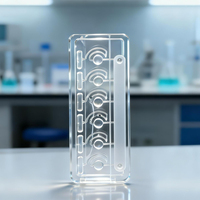 Connecteur de corps de pompe microfluidique en acrylique PMMA personnalisé Prototype de dispositif médical de collecteur Service