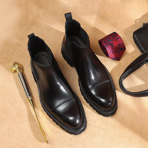 Nouvelles Bottes Classiques de Designer pour Hommes en Cuir Véritable Automne-Hiver 2026 – Confortables, Imperméables, Antidérapantes et Faciles à Enfiler pour le Travail - Product Image 3