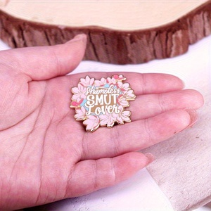'Shamless Smut Lover' Étincelant Fleur De Cerisier Émail Dur Broche Badge Accessoires - Product Image 3