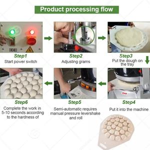 Máquina Roti Manual Redonda de 110 Voltios, Equipo de Máquina de 30, Rollo de Masa y Moldeador de Dividir, Industria de la Hdr-30 - Product Image 5