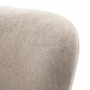 Fauteuil d'appoint confortable en lin naturel de qualité supérieure, <span class=keywords><strong>chaise</strong></span> longue rembourrée respirante et écologique pour un salon douillet - Product Image 4