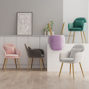 Chaises de salle à manger en <span class=keywords><strong>velours</strong></span>, style nordique, colorées, vertes, modernes, de luxe, pour hôtel, club, restaurant, salon, à prix bas - Product Image 5