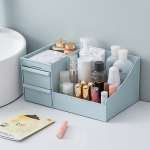 High Quality Desk Organizer Classic White Plastic Stationery Makeup Organizer Desktop Storage Box with Drawers
